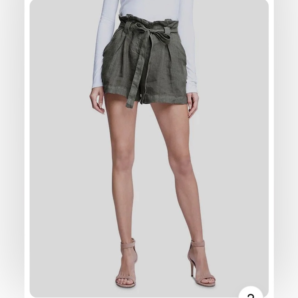 L’Agence linen paperboy shorts